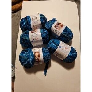 Red Heart Boutique Sashay Sequin Panda Mediterranean 3.5 oz new